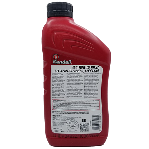 ACEITE KENDALL GT-1 EURO MO, FULL SINTETICO, 5W-40, 12/1
