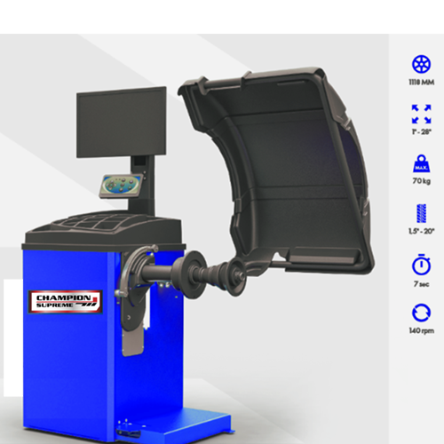 BALANCEADORA DE LLANTAS PARA VEHICULOS LIGEROS AUTOMATICA, CHAMPION SUPREME WB75, 110V