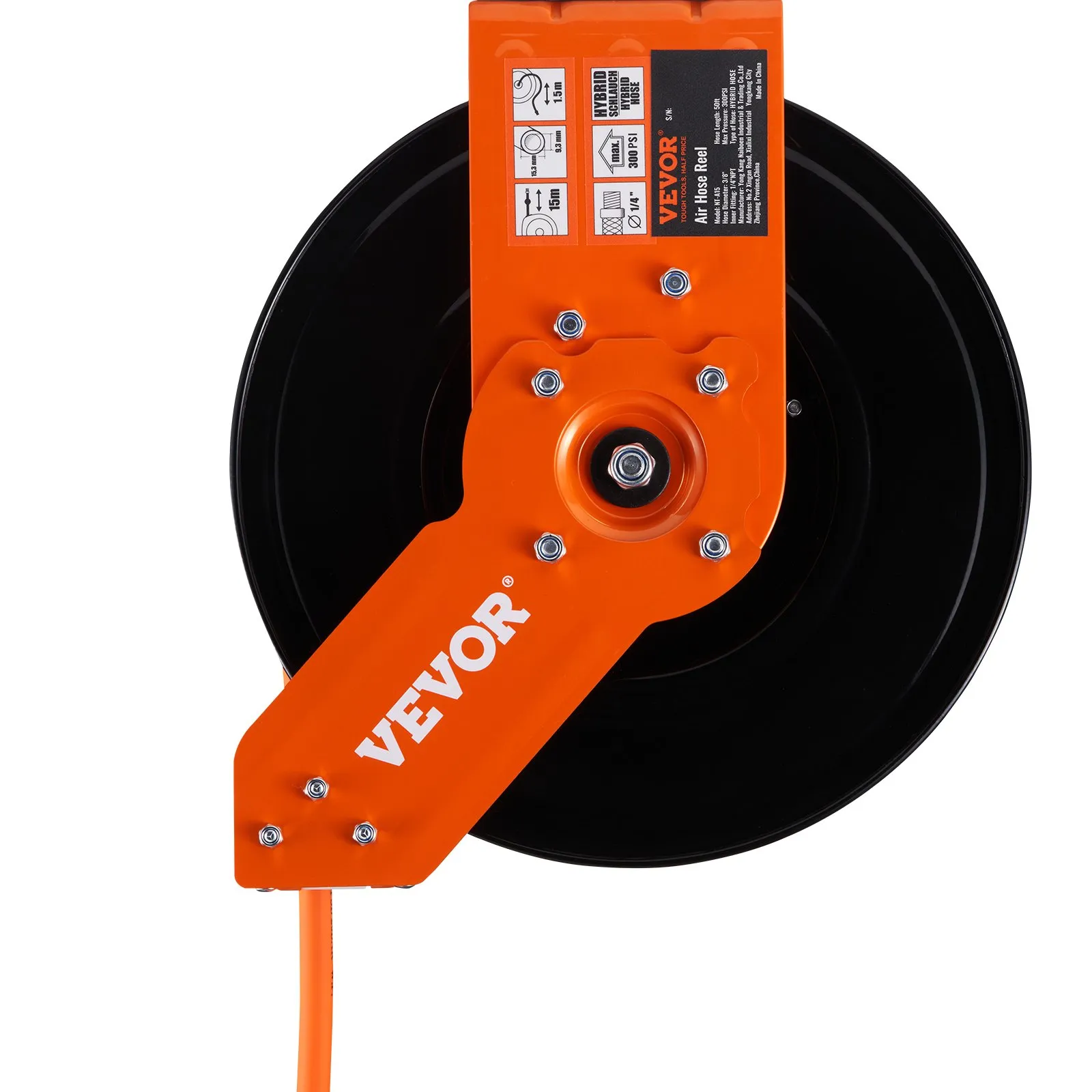 CARRETE ABIERTO WMT-VVRAHR VEVOR P/ AIRE, 3/8", 50 PIES