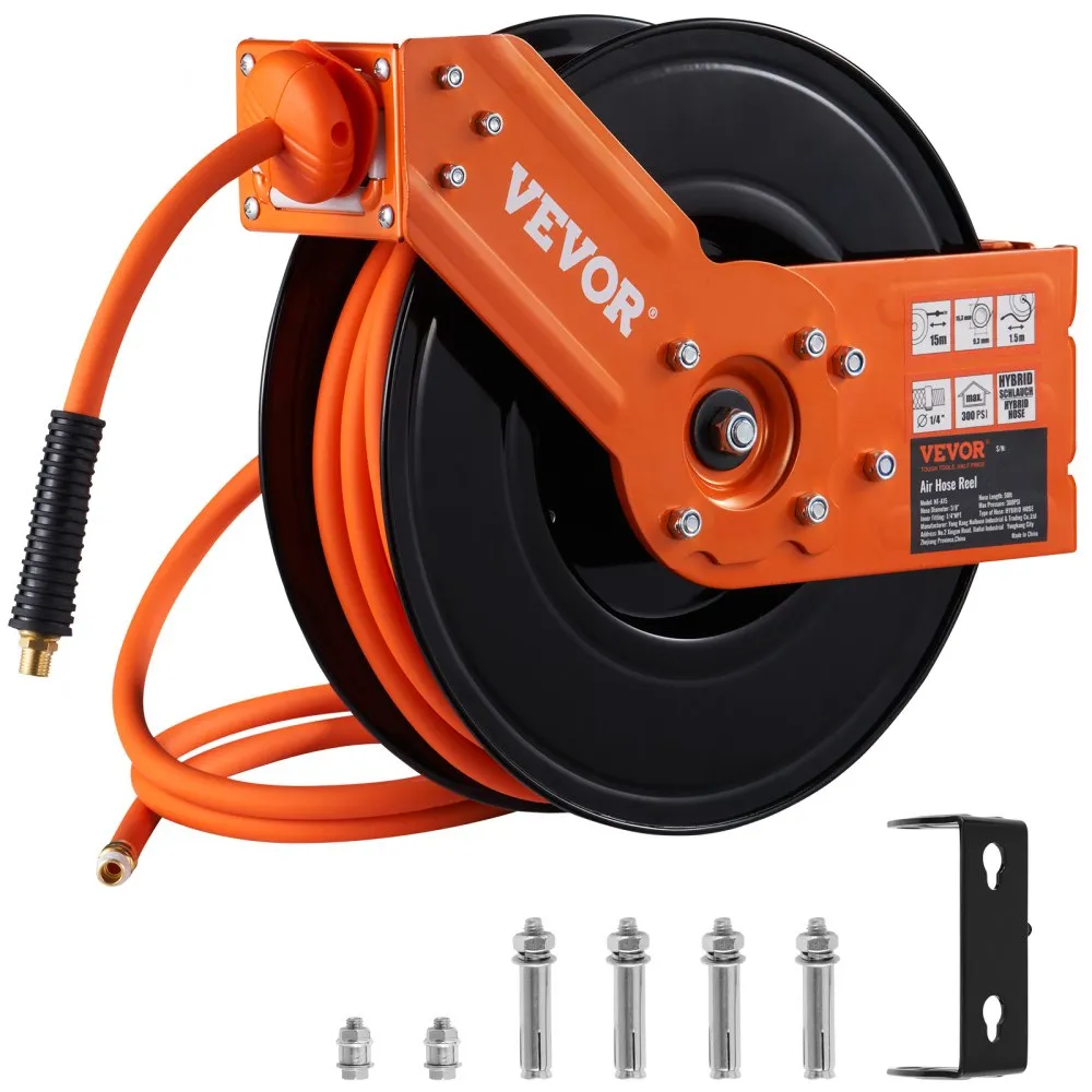 CARRETE ABIERTO WMT-VVRAHR VEVOR P/ AIRE, 3/8", 50 PIES